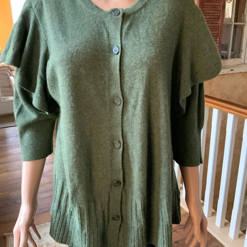 Heather green sweater